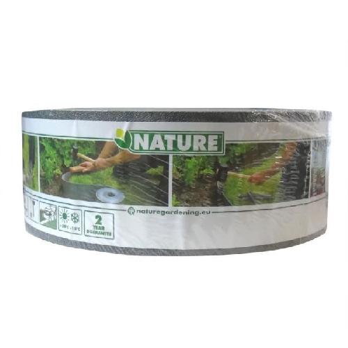 Bordure Bordure de jardin en polyéthylene gris H7.5 cm x 10 m - NATURE