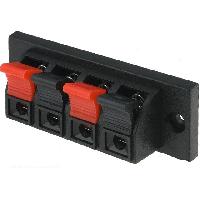 Borne - Bornier Bornier stereo compatible avec haut-parleur - 4 poles - 70x3.5mm