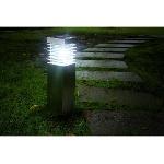 Balise - Borne Solaire Borne solaire en inox - Gris - GALIX - 1 LED - 25 Lumens - 8h d'eclairage