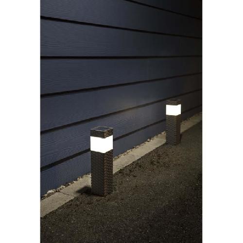 Decoration Lumineuse Borne solaire en résine tressé - GALIX - Energie solaire - 5 Lumens - H: 380mm / 282mm - Ø 72mm