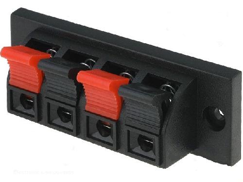 Borne - Bornier Bornier stereo compatible avec haut-parleur - 4 poles - 70x3.5mm