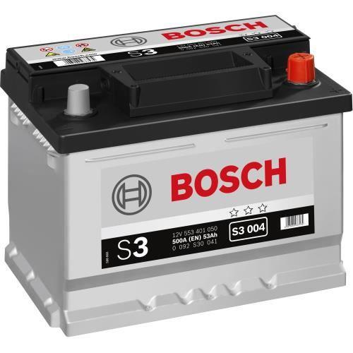 Batterie Vehicule BOSCH Batterie Auto S3004 53Ah 500A - + a droite