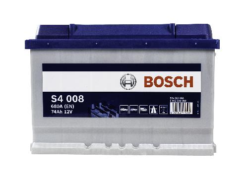 Batterie Vehicule BOSCH Batterie Auto S4008 74Ah 680A - + a droite
