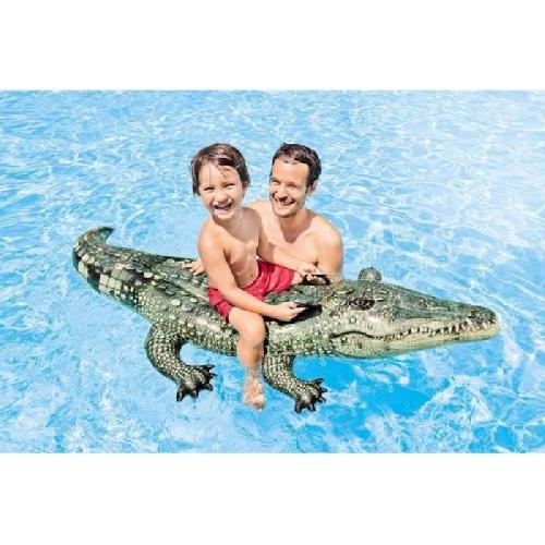 Jeux De Recre - Jeux D'exterieur Bouée gonflable Alligator a chevaucher INTEX - Dimensions 170 x 86 cm - Pour enfants a partir de 3 ans