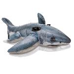 Bouee - Brassard - Flotteur - Gonflable De Securite Enfant Bouée gonflable INTEX Grand Requin Blanc a Chevaucher - 173x107 cm - Pour Enfant a partir de 3 ans