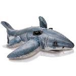 Bouee - Brassard - Flotteur - Gonflable De Securite Enfant Bouée gonflable INTEX Grand Requin Blanc a Chevaucher - 173x107 cm - Pour Enfant a partir de 3 ans