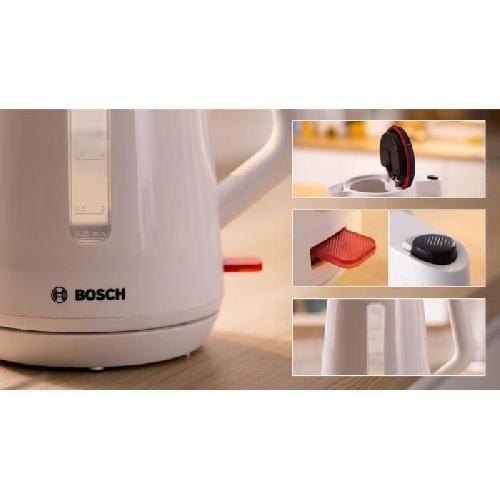 Bouilloire Electrique Bouilloire - BOSCH -  TWK1M121 MyMoment - Blanche - capacité 1.7L - base 360° - rangement du cordon -3 sécurités automatiques