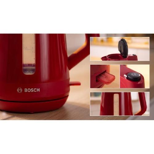 Bouilloire Electrique Bouilloire - BOSCH - TWK1M124 MyMoment - Rouge - capacité 1.7L - base 360° - filtre anti-calcaire