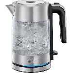 Bouilloire en Verre - RUSSELL HOBBS - Compact Home - 0.8 L - 2200 W - Économie d'énergie - Éclairage LED - Ouverture automatique