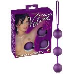 Boules de Geisha 3 boules violettes - Velvet Balls Purple