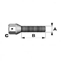 Boulon De Roue - Ecrou De Roue - Goujon De Roue 1 Vis de roue 12x125 L2 40mm - tete 17mm