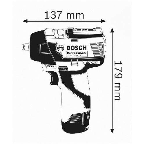 Visseuse - Devisseuse Boulonneuse - BOSCH PROFESSIONAL - GDS 12V-115 - 115 Nm - 2 Ah - 2600 tr-min