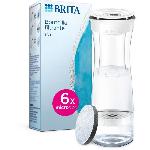 Bouteille filtrante - BRITA - Blanc Graphite - 1.3L - 6 filtres MicroDisc - Compatible lave-vaisselle