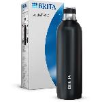 Gazeificateur - Machine A Sodas Bouteille isotherme BRITA - Compatible SodaTRIO - Capacite 1L - Acier Inoxydable - Noire