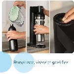 Gazeificateur - Machine A Sodas Bouteille isotherme BRITA - Compatible SodaTRIO - Capacite 1L - Acier Inoxydable - Noire
