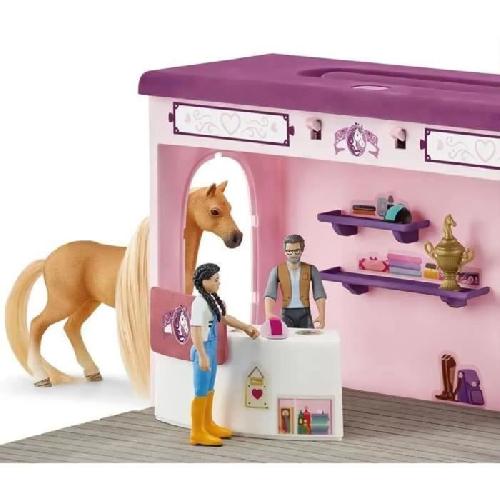 Figurine Miniature - Personnage Miniature Boutique Éphémere Sofia's Beauties - Écurie Schleich Malette de coiffage avec Accessoires de Pansage et Figurines Chevaux - Set de