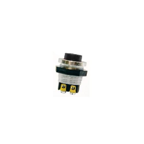Interrupteur - Actionneur - Pulseur Bouton Poussoir Metallique Noir - Diametre 22mm