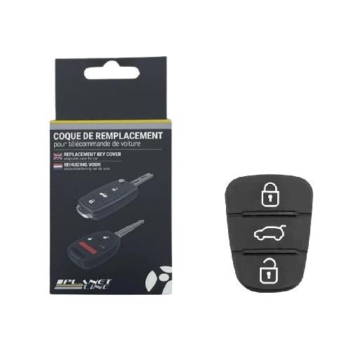 Boitier - Coque De Cle - Telecommande Boutons Caoutchouc Adaptables Pour Cle Kia- Hyundai 3 Boutons