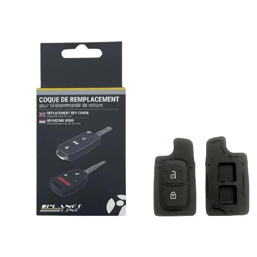 Boitier - Coque De Cle - Telecommande Boutons Caoutchouc Adaptables Pour Dacia- Renault 2 Boutons Cle Retractable