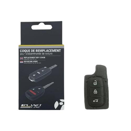 Boitier - Coque De Cle - Telecommande Boutons Caoutchouc Adaptables Pour Dacia- Renault 3 Boutons Cle Retractable