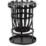 Brasero - Accessoire Brasero Forno Firebasket en acier - 3 pieds - Finition noire - Grille chromee