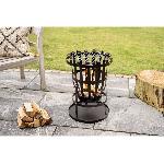 Brasero - Accessoire Brasero Forno Firebasket en acier - 3 pieds - Finition noire - Grille chromee