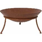 Brasero - Accessoire Brasero RED FIRE Tulsa - O 47 cm - Foyer en Acier Rouille