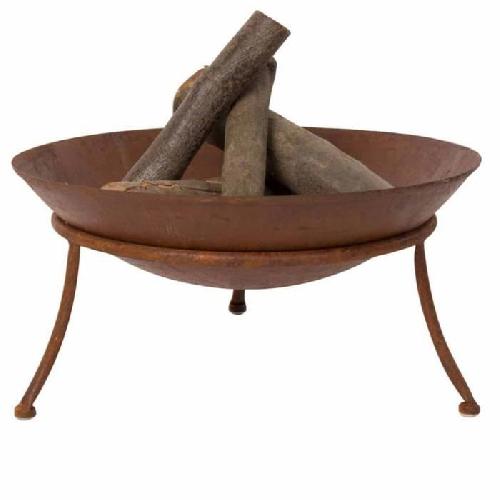 Brasero - Accessoire Brasero RED FIRE Tulsa - O 47 cm - Foyer en Acier Rouille