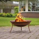 Brasero - Accessoire Brasero RED FIRE Tulsa - O 47 cm - Foyer en Acier Rouille