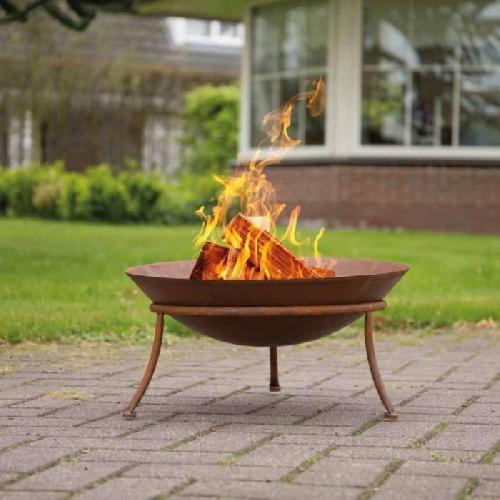 Brasero - Accessoire Brasero RED FIRE Tulsa - O 47 cm - Foyer en Acier Rouille