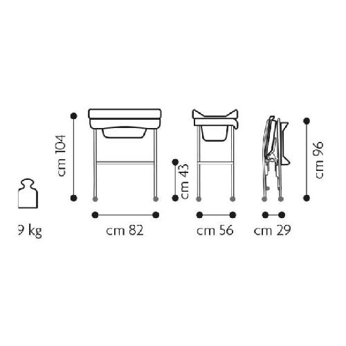 Table - Commode - Plan A Langer BREVI Table a langer pliante Pratico - Etoiles
