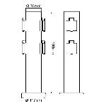 Applique Exterieure BRILLIANT - DODY Borne avec 4 prises noir métal/plastique E27 LED xW IP44 - Jardin - Extérieur - Electrique