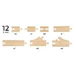 Circuit Miniature BRIO Coffret de Demarrage - 12 Rails - Pack B-7312350360998-A partir de 3 ans