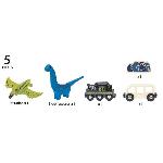 Circuit Miniature Brio Train a Piles Dinosaure - Train electrique - Dinosaure Inclus - pour circuit de train en bois - Des 3 Ans - Brio World - 36096