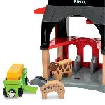 Piece Detachee Monde Miniature BRIO World - 36012 - Grange des animaux - Accessoire pour circuit de train en bois - Jouet pour garçons et filles des 3 ans