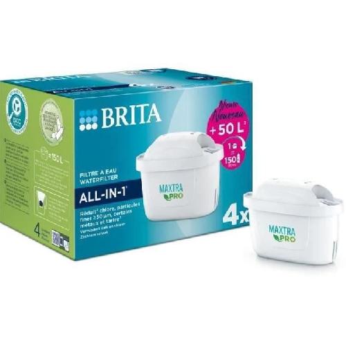 Filtre Pour Carafe Filtrante BRITA Cartouche  Filtre eau robinet MAXTRA PRO All-In-1 Pack de 4