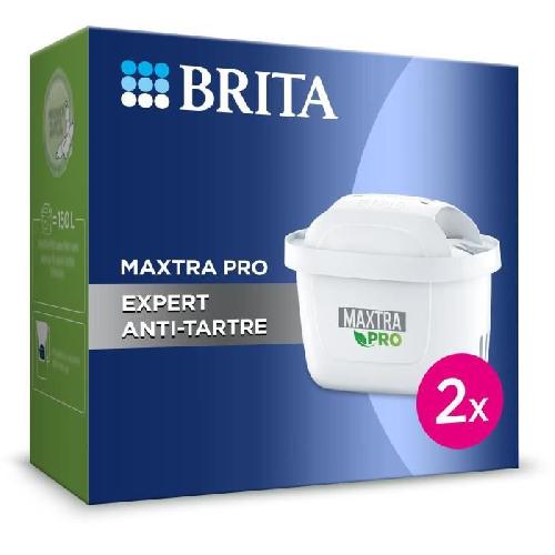 Filtre Pour Carafe Filtrante BRITA Pack de 2 cartouches filtrantes MAXTRA PRO Expert anti-tartre - formule anti-tartre 50% plus puissante vs All-in-1