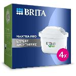 Filtre Pour Carafe Filtrante BRITA Pack de 4 cartouches filtrantes MAXTRA PRO Expert anti-tartre - formule anti-tartre 50% plus puissante vs All-in-2