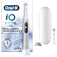 Brosse A Dents Electrique Oral-B iO 6S Brosse a Dents Électrique connectée Bluetooth Grise. 2 Brossettes. 1 Étui De Voyage