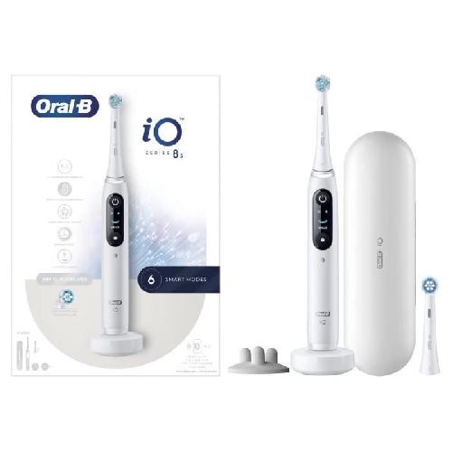 Brosse A Dents Electrique Brosse a dents électrique - Oral-B - iO 8N - Gencives sensibles - 2 brossettes - 1 étui de voyage