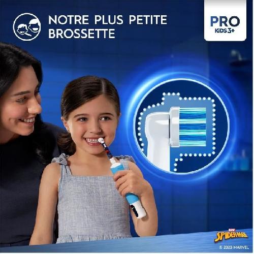 Brosse A Dents Electrique Brosse a dents électrique - ORAL-B - Kids 1 manche Marvel Spider-Man - 1 brossette - 1 étui de voyage - 3 ans et +