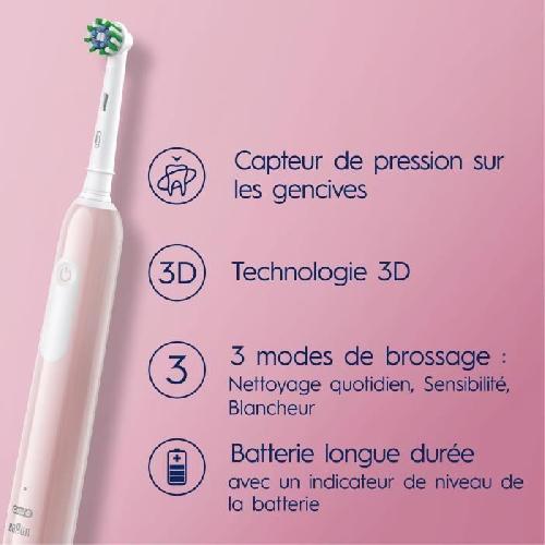 Brosse A Dents Electrique Brosse a dents électrique ORAL-B Pro 1 - rose - sans fil - 1 brossette incluse