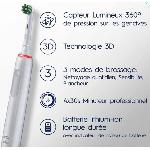 Brosse A Dents Electrique Brosse a Dents Électrique Oral-B Pro 3 3000 Blanche - 2 Brossettes - Tete Ronde - 3 Modes de Brossage