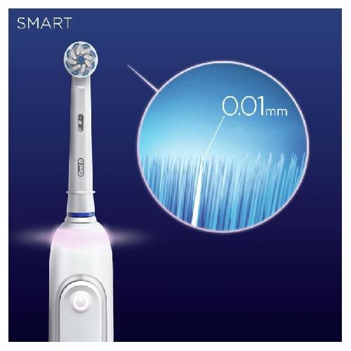 Brosse A Dents Electrique Brosse a dents electrique ORAL-B Smart Sensitive Rechargeable 1 Manche Connecte Bluetooth. 1 Brossette. 1 Etui de Voyage Offert
