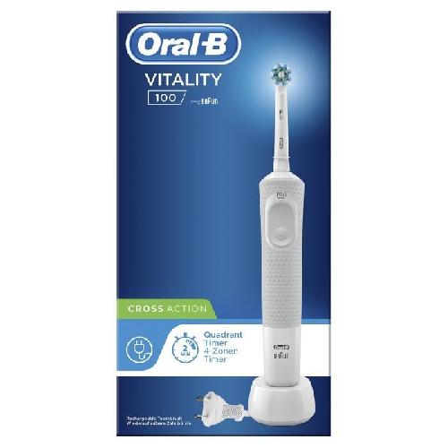 Brosse A Dents Electrique Brosse a Dents Électrique Oral-B Vitality 100 - Blanche - Oscillatoire - Minuteur 2 min