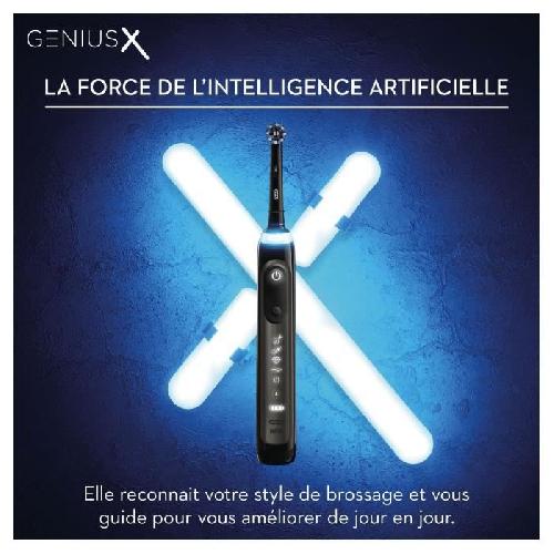 Brosse A Dents Electrique Brosse a Dents Electrique Rechargeable Oral-B Genius X - 1 Manche - Noir - 1 Brossette