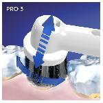 Brosse A Dents Electrique Brosse a Dents Electrique Rechargeable Oral-B PRO 3 3000 - Avec 1 Manche Capteur de Pression et 1 Brossette - Technologie 3D - Noir