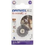 Brosse Circulaire - Brosse Pinceau Sur Tige Brosse abrasive de precision DREMEL S471 - Diametre 25mm - Grain 36 - Pour Poncage et Polissage