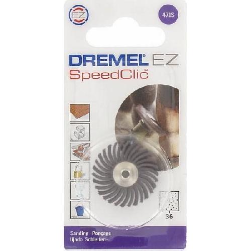 Brosse Circulaire - Brosse Pinceau Sur Tige Brosse abrasive de precision DREMEL S471 - Diametre 25mm - Grain 36 - Pour Poncage et Polissage