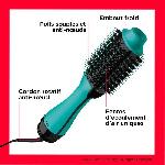 Seche-cheveux Brosse sechante volumisante REVLON Teal Blue - Technologie ionique - 2 vitesses. 3 niveaux de chaleur